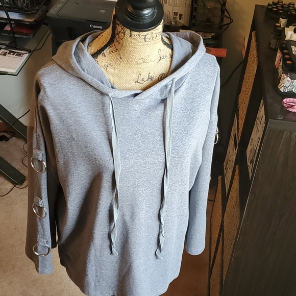 Very J grey pullover hoodie size Small - Picture 3 of 13